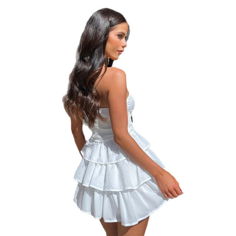 White Cake Dress Female Dress