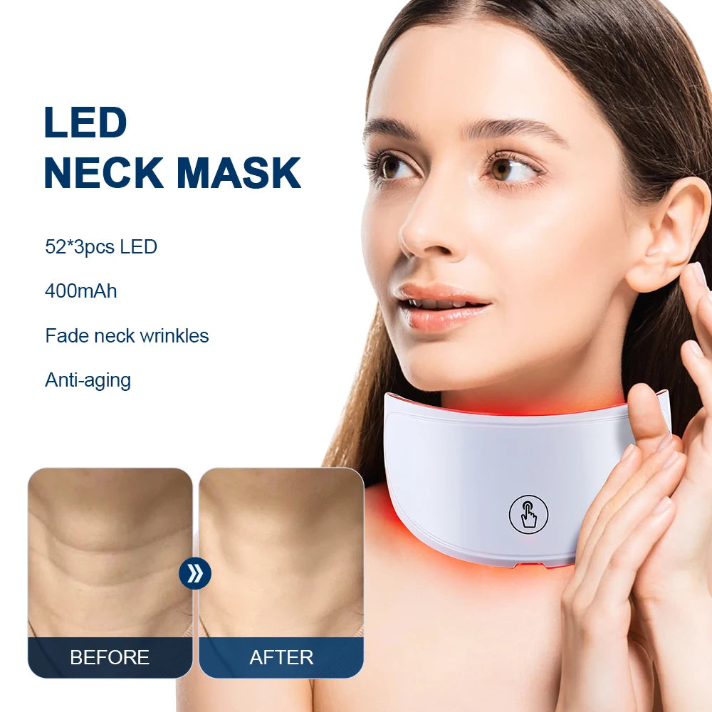 Face Led Mask With Neck Red Light Therapy