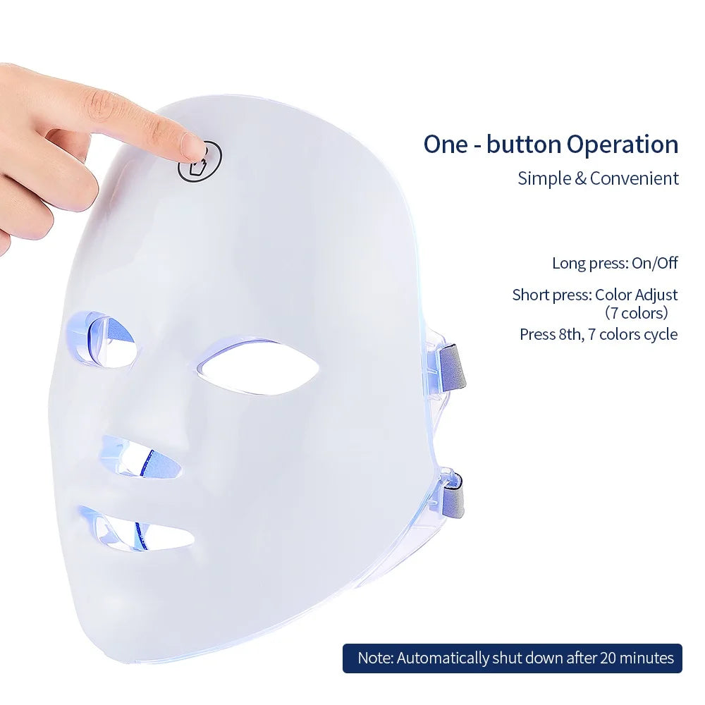 Face Led Mask With Neck Red Light Therapy